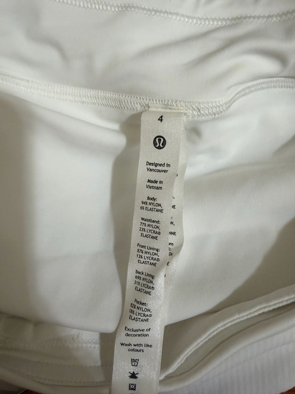 lululemon athletica White Women's Tennis Skort with Liner - Picture 3 of 4